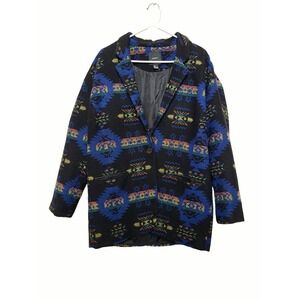 Forever 21 Women's Size L Wool Blend Southwestern Navajo Style Blazer Jacket